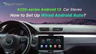 How to Set Up Wired Android Auto  Eonon A12S Series Android 13 Car Stereo [upl. by Edny407]