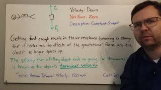 How Terminal Velocity Happens 43E [upl. by Nodnalb]