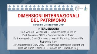 Dimensioni internazionali del patrimonio [upl. by Yojal]