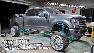 9 inch PMF lift on a Platinum 2022 F250 FULL BUILD [upl. by Eelahc202]