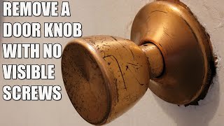 How To Remove A Door Knob without Visible Screws [upl. by Paff]