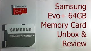 Samsung Evo 64gb Memory Card Unboxing amp Review [upl. by Honor323]