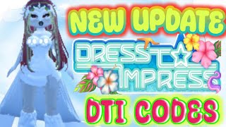 NEW UPDATE DTI NEW FREE CODES IMPRESS DRESS ROBLOX FASHION [upl. by Sucramat259]