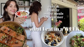 what i eat in a WEEK monday  thursday healthy and light SUMMER meals to get and stay FIT [upl. by Salkin345]