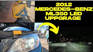 2012 Mercedes Benz ML350 headlights bulbs upgrade [upl. by Gradeigh]