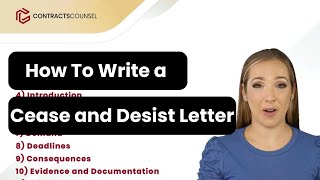 How To Write a Cease and Desist Letter Lawyer Templates Available [upl. by Gerius]