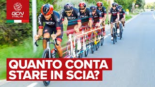 L’importanza della scia in bici quanto si risparmia  Scienza in bici [upl. by Ovatsug92]