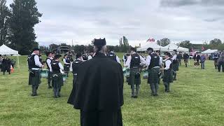 Cascadia Pipe Band Grade 2 MSR Bellingham Highland Games 2024  Drums view [upl. by Ethelinda]