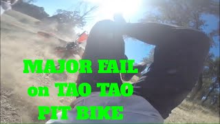 Jump Fail and Wheelie beginner on Tao Tao DBX1 140cc Chinese Dirt Bike [upl. by Phillipp]