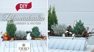 DIY Blumenkästen für Herbst amp Winter dekorieren How to Deko Kitchen [upl. by Stock]