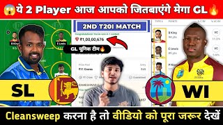 SL vs WI Dream11 Prediction  SL vs WI Team  Sri Lanka vs West Indies T20I Match Team Prediction [upl. by Hedve]