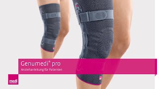 Genumedi® pro Kniebandage einfach anziehen  Anleitung Patientinnen [upl. by Aceber340]