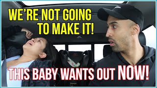 mom gave birth to our baby in the car real footage [upl. by Ardnuahsal165]