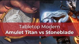 Amulet Titan vs Stoneblade  OTJ Modern  MTG [upl. by Anais858]