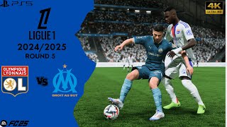 FC 25  Lyon vs Marseille  Ligue 1 2425  Full Match  PS5™4K [upl. by Woothen]