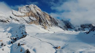 Dolomiti Superski aerial views in 4K [upl. by Serg]