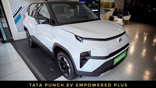 Tata Punch EV  Empowered plus LR  Empowered Oxide  Long Range  INTO CARS WITH GRB ⚡️ [upl. by Idnahc]