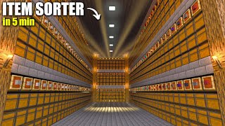 121 NEW  How To AUTO ITEM SORTER with Overflow Protection  Minecraft Java amp Bedrock [upl. by Kreiker688]