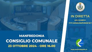 CONVOCAZIONE del CONSIGLIO COMUNALE  Manfredonia 23 OTTOBRE 2024 [upl. by Alamat]