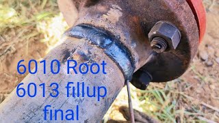 How to Welding 6010 Root6013 Fillupamp Final capping Flange arc welding tips and tricks [upl. by Anirod259]