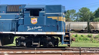 Train Turning Around On Wye With 2 Trains Passing At Same Time Riding Train Through Tunnel In Tenn [upl. by Mich]