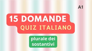 Plurale dei sostantivi Quiz italiano challenge learnitalian [upl. by Brianna233]