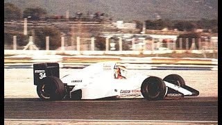 1989 December 18  22  Bernd Schneider test Zakspeed 891BYamaha V8  Paul Ricard [upl. by Kramnhoj]