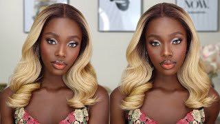 37 DARK SKIN FRIENDLY BLONDE WIG  OUTRE MELTED HAIRLINE AUDRINA FT SAMSBEUTY  OKEMUTE UGWUAMAKA [upl. by Ij]