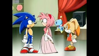 Sonic X Comparison Amy In The Party Dress Japanese VS English [upl. by Buff]