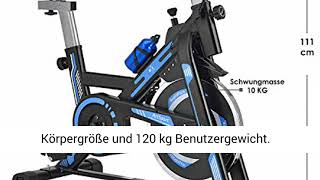 ArtSport Heimtrainer Fahrrad RapidPace mit 10 kg Schwungrad – Ergometer inkl Riemenantrieb [upl. by Notsek892]