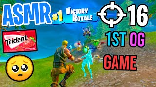 ASMR Gaming 😴 Fortnite OG 1st Game Reaction Relaxing Gum Chewing 🎮🎧 Controller Sounds  Whispering💤 [upl. by Clorinda]