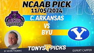 Central Arkansas vs BYU Pick 11524 NCAAB Betting Tips [upl. by Crofton]