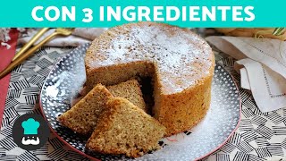 BIZCOCHO ESPONJOSO y SIN AZÚCAR con 3 INGREDIENTES 🍰 ¡Fácil SALUDABLE y Delicioso [upl. by Xyla80]