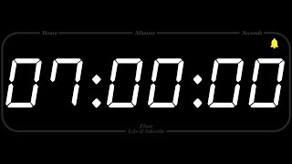 7 Hour  TIMER amp ALARM  1080p  COUNTDOWN [upl. by Irtak]