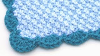 Crochet for Knitters  Scalloped Edge [upl. by Kilk]