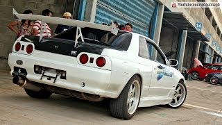 Nissan Skyline GTR R32 Drifts amp Powerslide  Autodromo De Cascavel Friends Track Day [upl. by Attesor727]