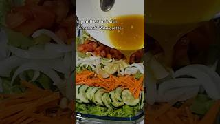 Vegetable Salad with Homemade Vinaigrette shorts cooking food salad vinaigrette saladmom [upl. by Akirdnwahs]