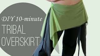 DIY Tribal Overskirt  Hip Skirt in 10 Minutes or Less [upl. by Nolyat958]