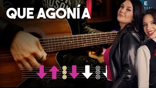 Qué Agonía  Yuridia Angela Aguilar GUITARRA TUTORIAL COMPLETO  ACORDES  REQUINTO Christianvib [upl. by Yrral]