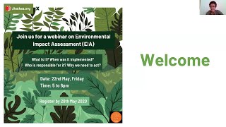 Webinar on Environmental Impact Assessment EIA Draft notification 2020 [upl. by Aelc595]