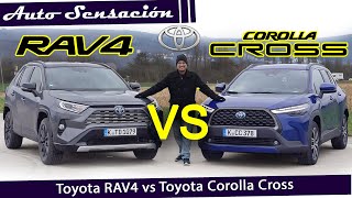 Comparativa Toyota Rav4 2023 vs Toyota Corolla Cross 2023 La competencia en casa ¿Cual es el mejor [upl. by Tehc23]