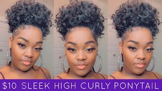 HOW TO SLEEK HIGH CURLY PONYTAIL for 10 STEP BY STEP  Tatiaunna [upl. by Bunnie]