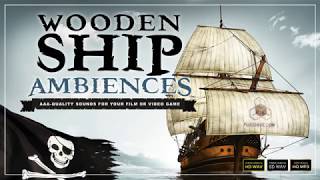 PIRATE SHIP SAILING  Sound Effects Library  Wooden Boat Interior Exterior Ambient Loops Preview [upl. by Brasca]