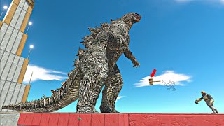 One Shot Ghor Hammer Shoots at All Godzillas  Animal Revolt Battle Simulator [upl. by Kanor]