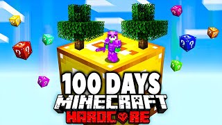 100 Days on ONE LUCKY CHUNK in Hardcore Minecraft [upl. by Nywnorb]