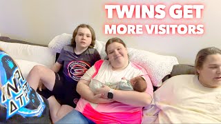 THE TWINS GET ANOTHER VISITOR  FIRST TIME BACK  Family 5 Vlogs [upl. by Augustina100]