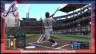 MLB THE SHOW 23  Atlanta Braves vs Los Angeles Dodgers Game 48 Hall Of Fame [upl. by Raffo791]