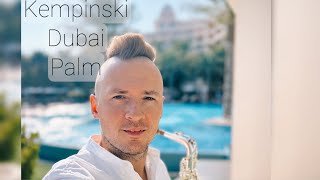 Sax Improvisation in Kempinski Pool at the Dubai Palm [upl. by Yrreg]