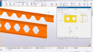 Development and Cutting Details for 180 x 91 IPECastellated Beam [upl. by Nelac]