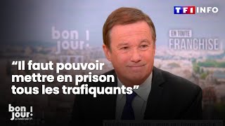 Nicolas Dupont Aignan  quotIl faut pouvoir mettre en prison tous les trafiquantsquot｜TF1 INFO [upl. by Leede]